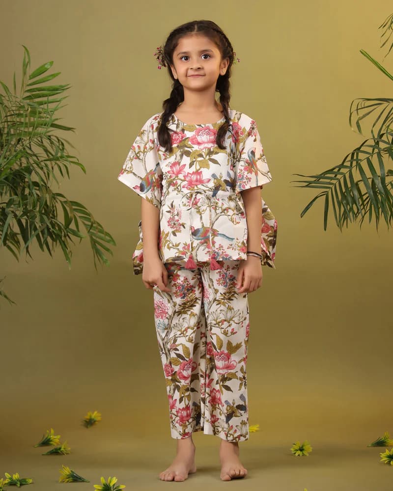 Kids Pure Cotton Multi Colour Printed Night suits